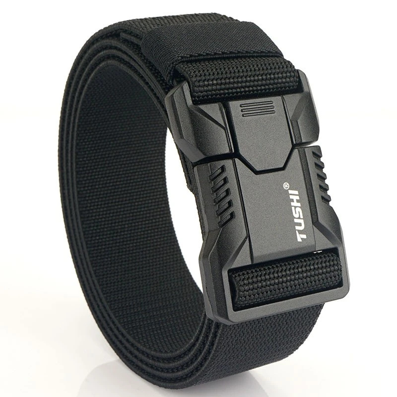 Tactical Mens Nylon Hiking Belt With Aluminum Metal Buckle
